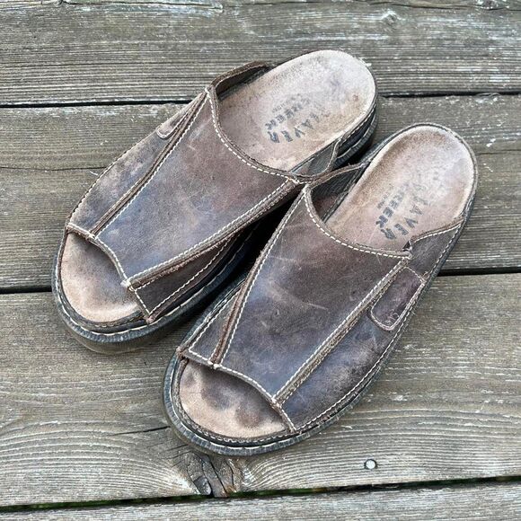 Vintage Leather Clogs - Picture 1 of 8